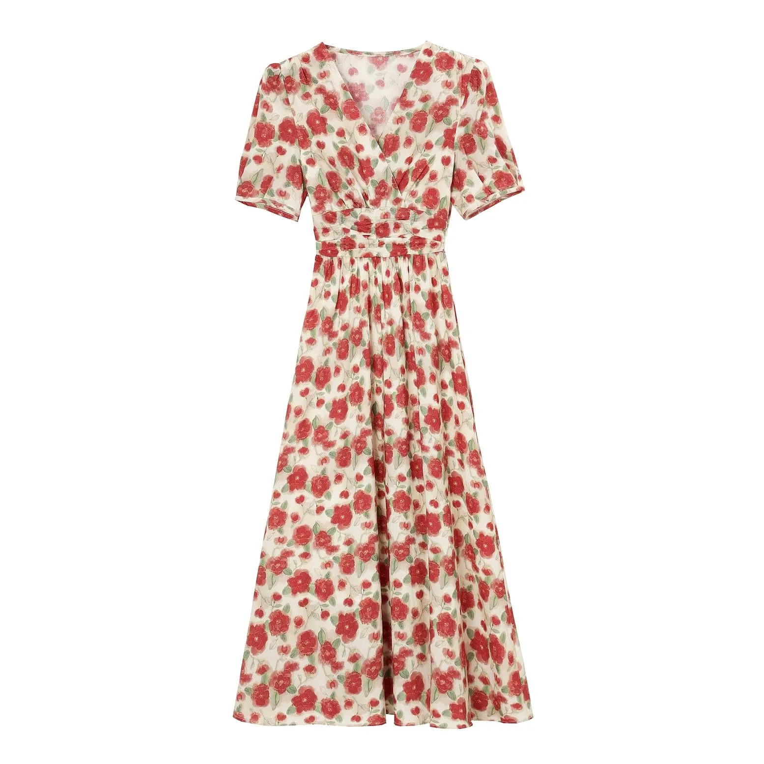 Vintage-Inspired Beach Maxi Dress with a Flattering Fit