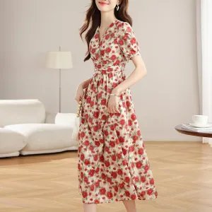 Vintage-Inspired Beach Maxi Dress with a Flattering Fit