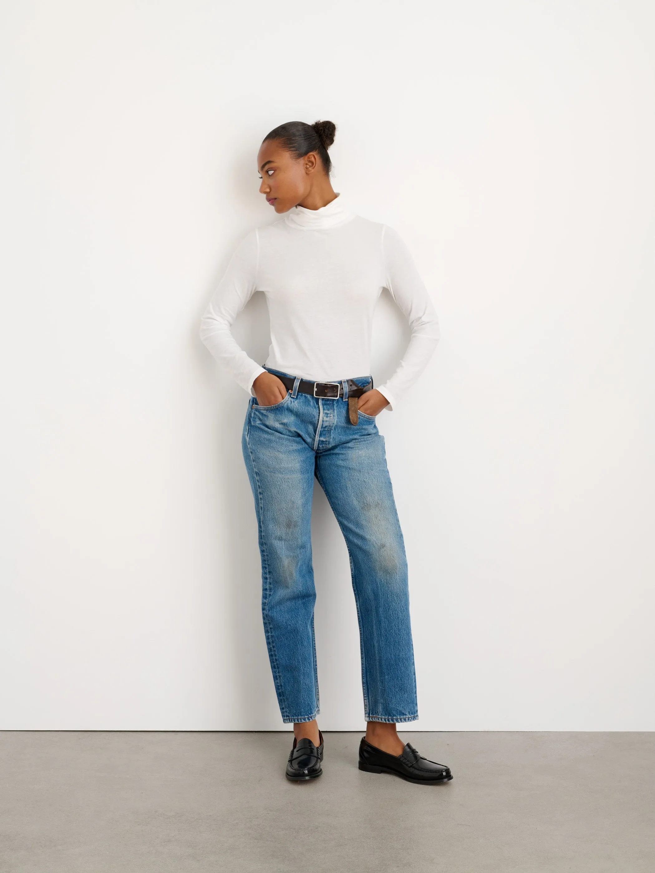 Women | Turtleneck | 40s Jersey White
