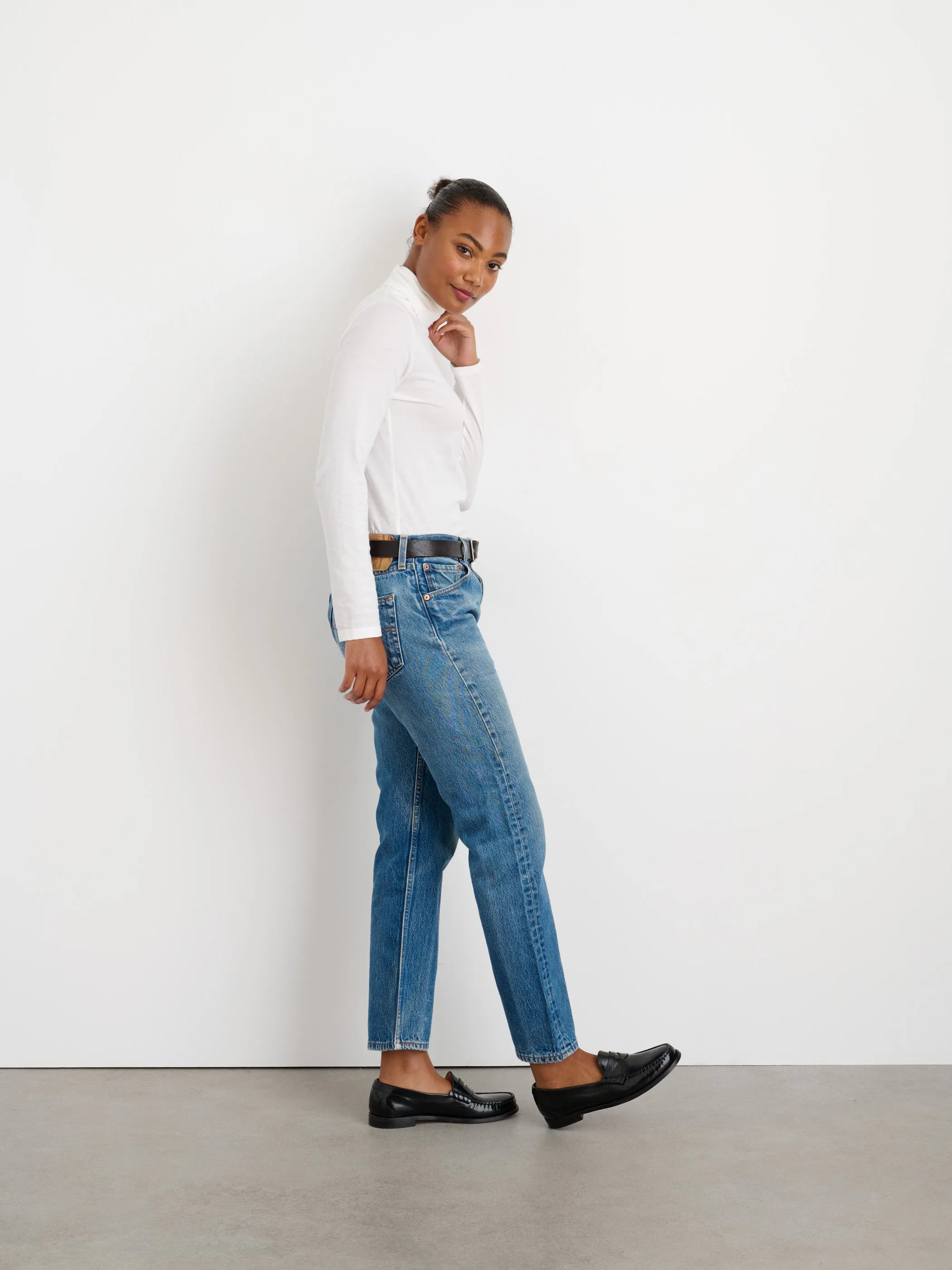 Women | Turtleneck | 40s Jersey White