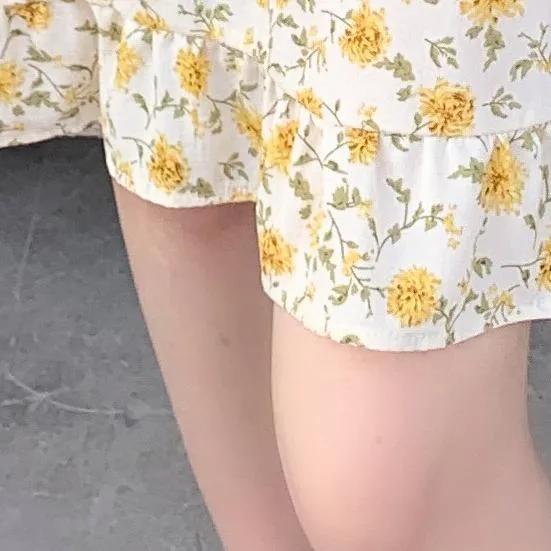 Women’s Chiffon Sundress with Wrap Neckline and Beautiful Floral Print