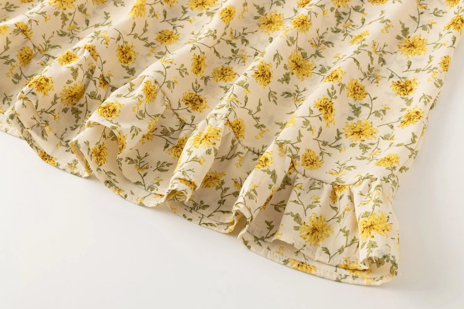 Women’s Chiffon Sundress with Wrap Neckline and Beautiful Floral Print