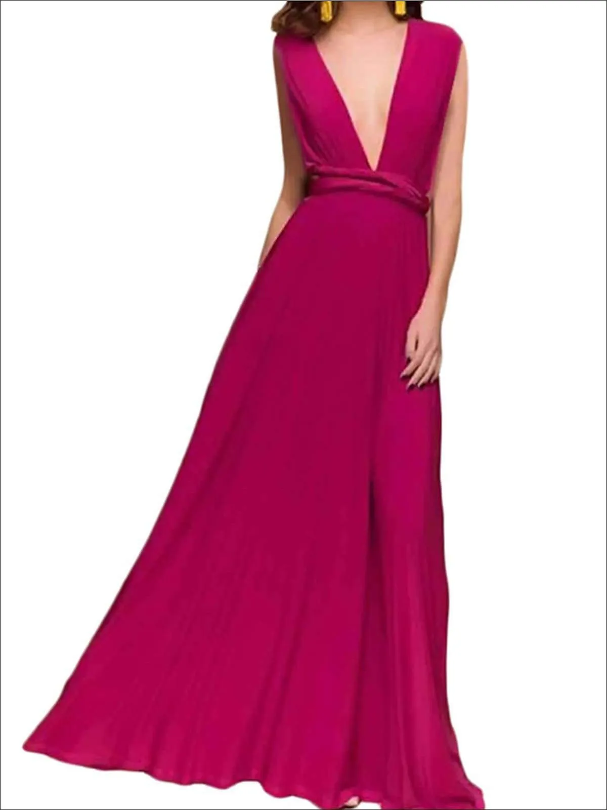 Women's Fit And Flare Infinity Convertible Wrap Dress (Multicolor Options)