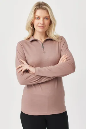 Womens Mountainsilk Half Zip-Wild Salmon-6742