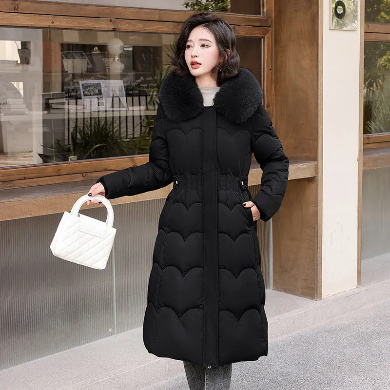 Women's Windproof Quilted Puffer Jacket with Full Zip Closure
