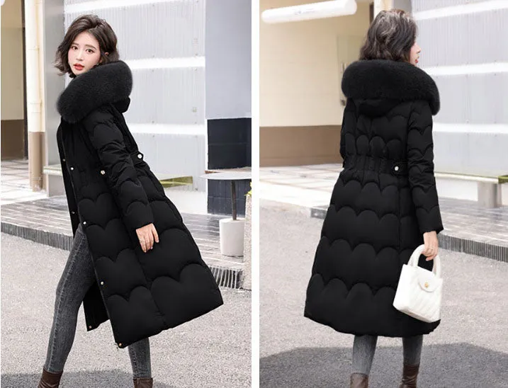 Women's Windproof Quilted Puffer Jacket with Full Zip Closure
