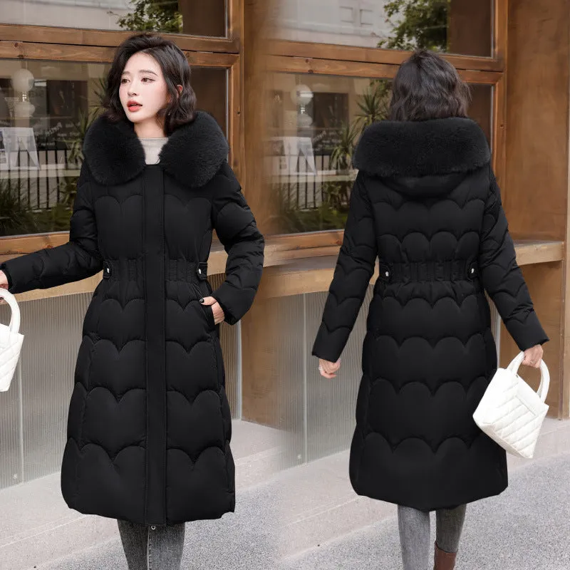 Women's Windproof Quilted Puffer Jacket with Full Zip Closure
