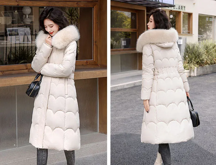 Women's Windproof Quilted Puffer Jacket with Full Zip Closure
