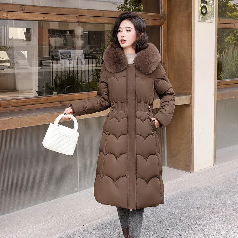 Women's Windproof Quilted Puffer Jacket with Full Zip Closure