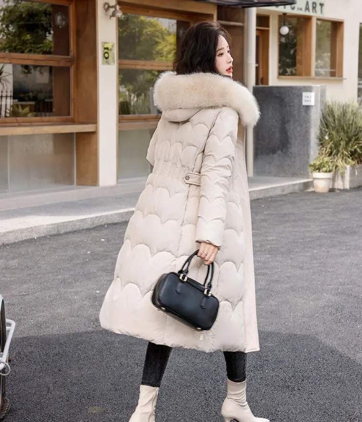 Women's Windproof Quilted Puffer Jacket with Full Zip Closure